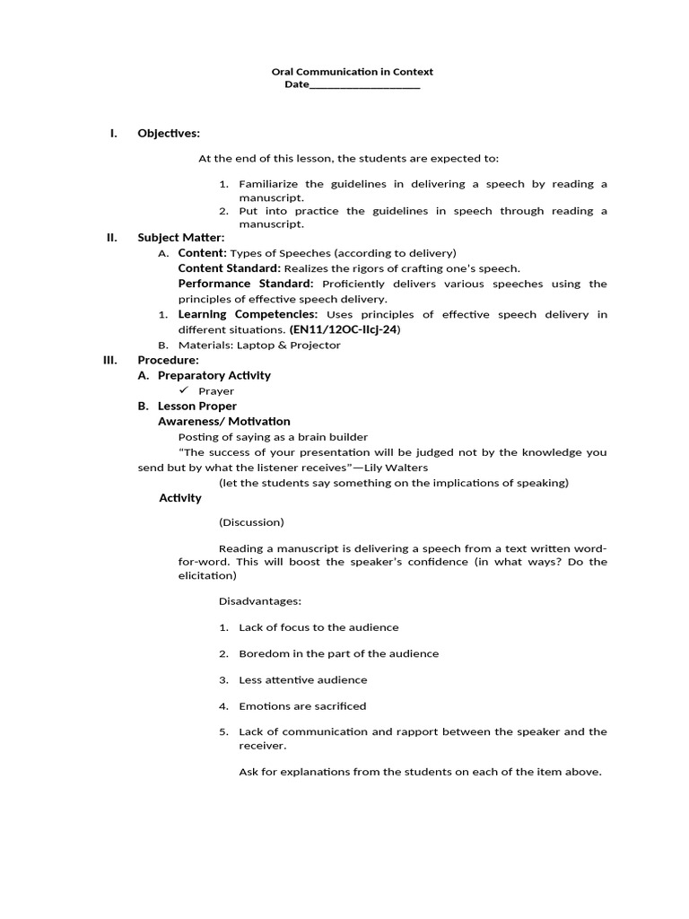 2. read a manuscript | PDF | Learning | Human Communication
