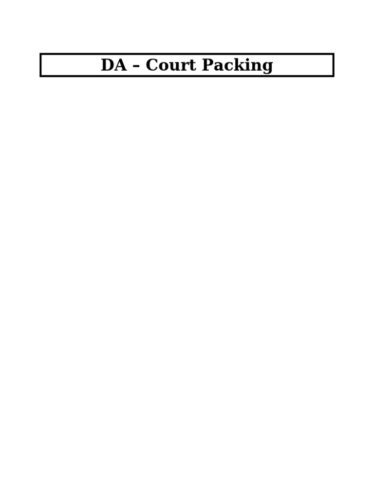 DA -- Court Packing | PDF | Supreme Court Of The United States ...