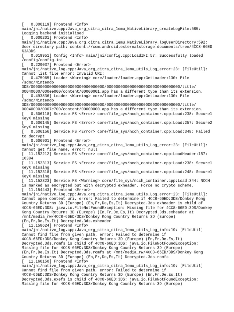 Citra Log - Txt.old | PDF | The Legend Of Zelda | Encryption