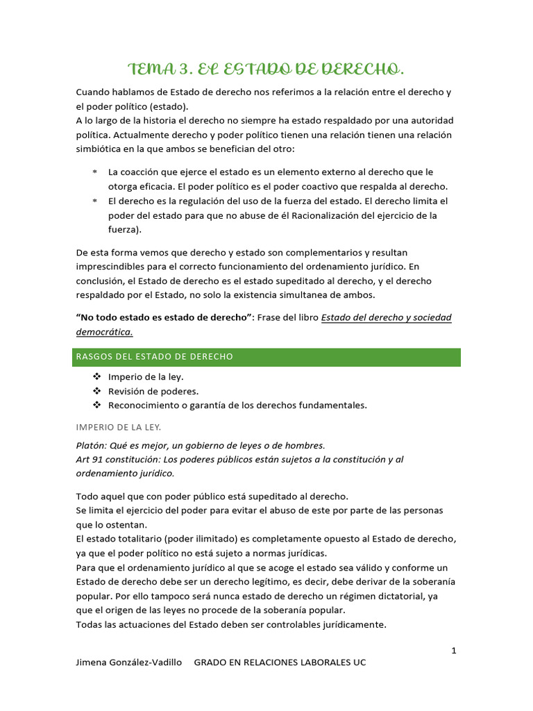 Estado de Derecho: Conceptos Clave y Etapas | PDF | Estado (política ...