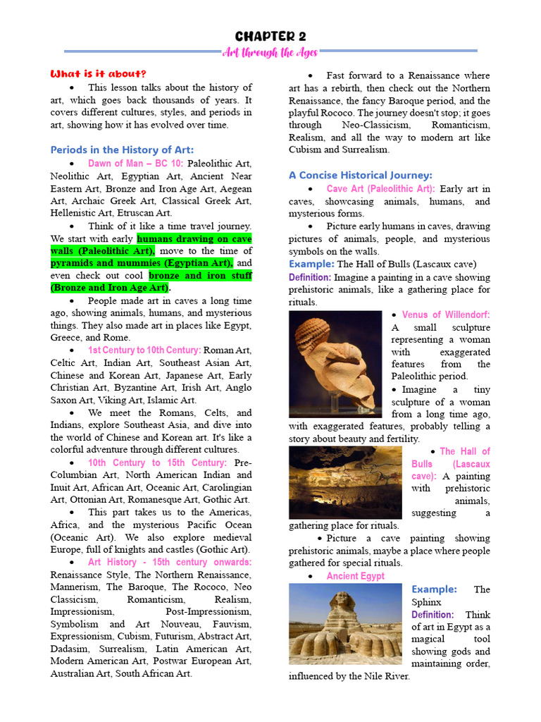 CHAPTER 2 - Art Through The Ages | PDF | Paintings | The Arts