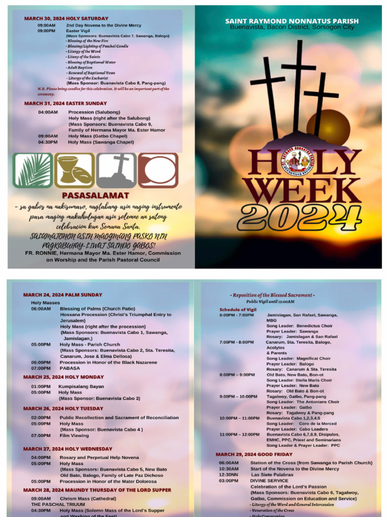 Holy Week Program 2024 | PDF