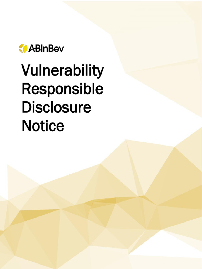 Vulnerability Responsible Disclosure Notice | PDF | Security | Computer ...