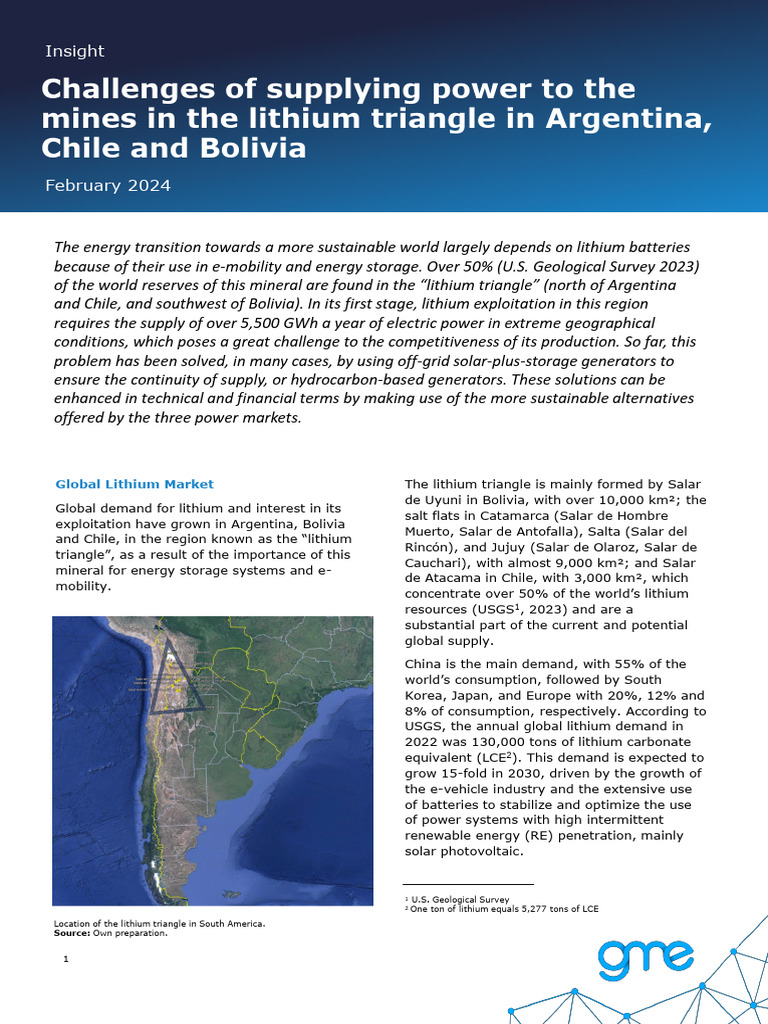 Challenges in Lithium Triangle Power Supply | PDF | Lithium ...