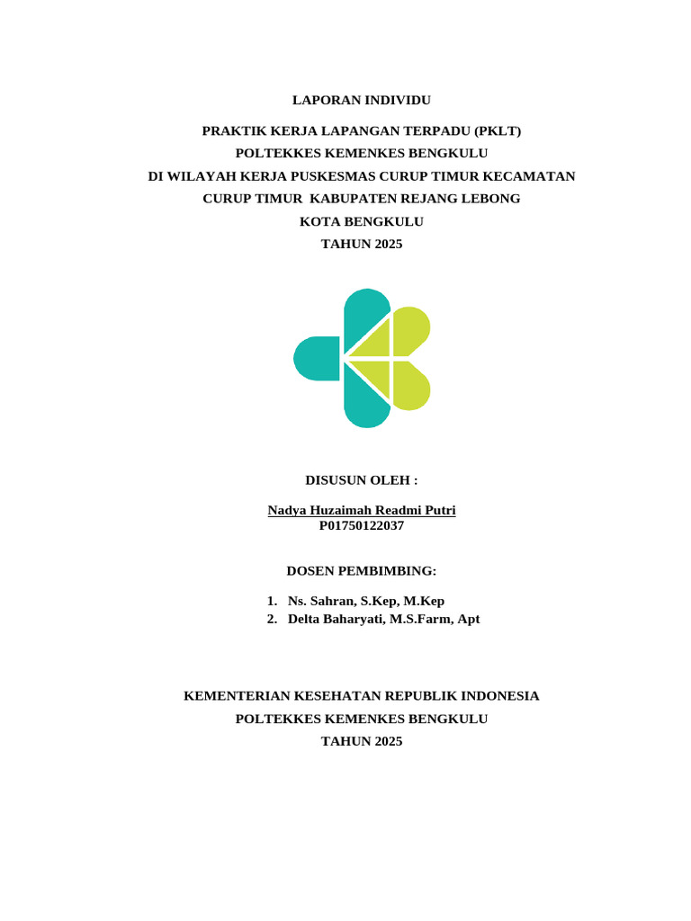 Laporan PKLT Puskesmas Curup Timur | PDF