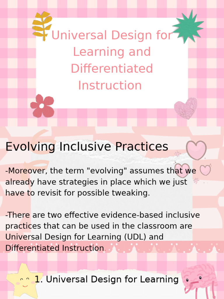 Inclusive Practices: UDL & Differentiation | PDF | Differentiated ...