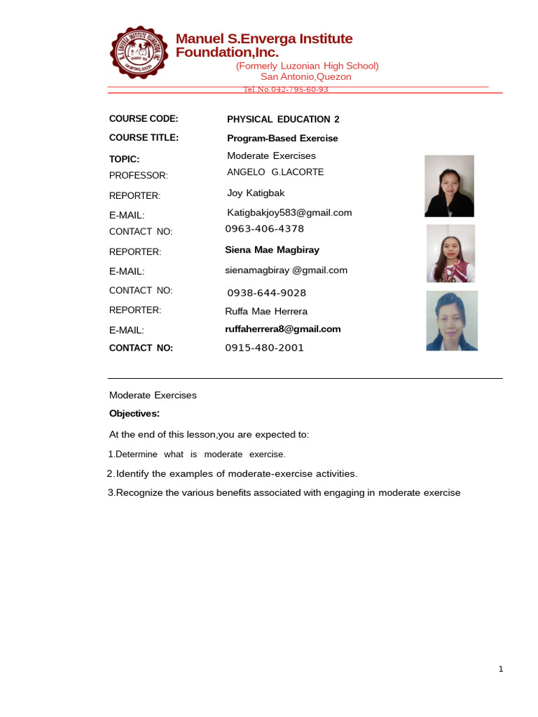 Understanding Moderate Exercise Benefits | PDF