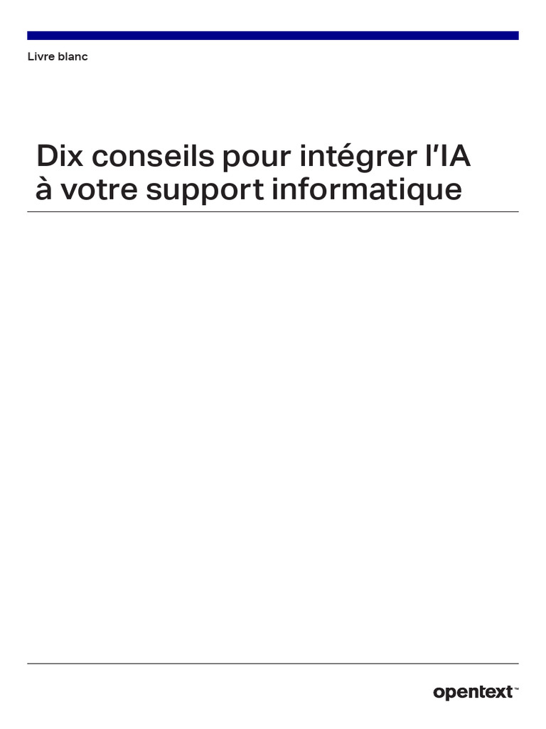 Ten Tips For Empowering Your It Support With Ai WP FR | PDF ...