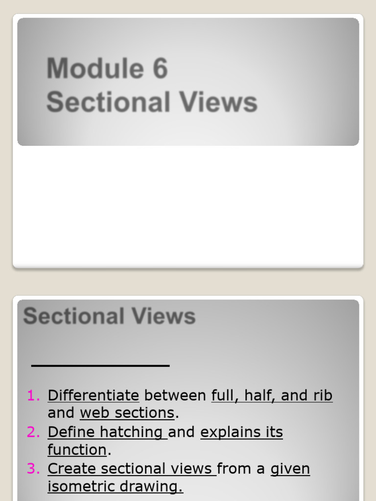 Understanding Sectional Views in AutoCAD | PDF | Geometry