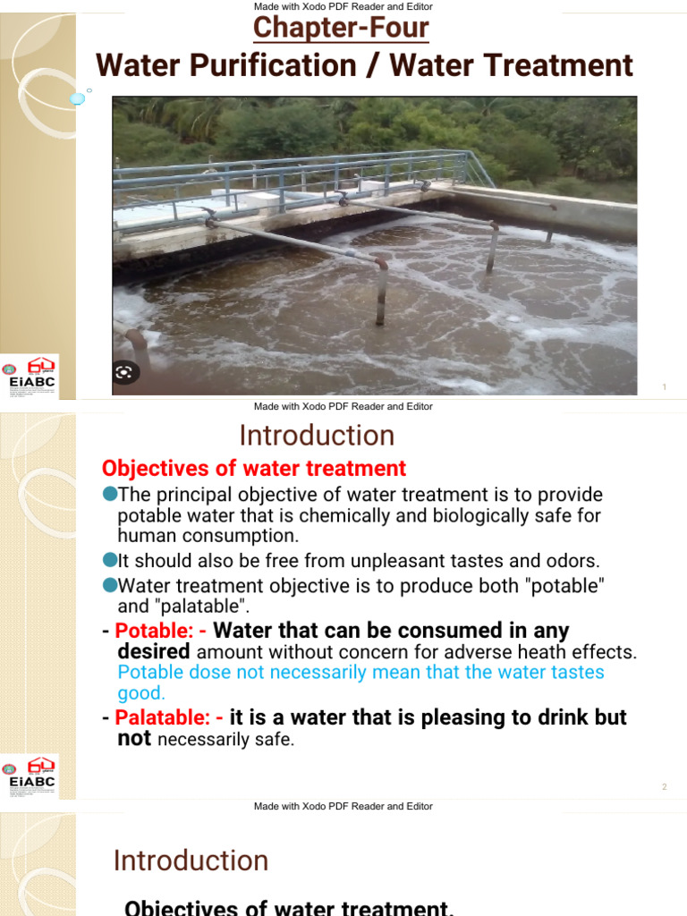 Water Supply and Treatment Lecture-Ch4 | PDF | Water Purification ...