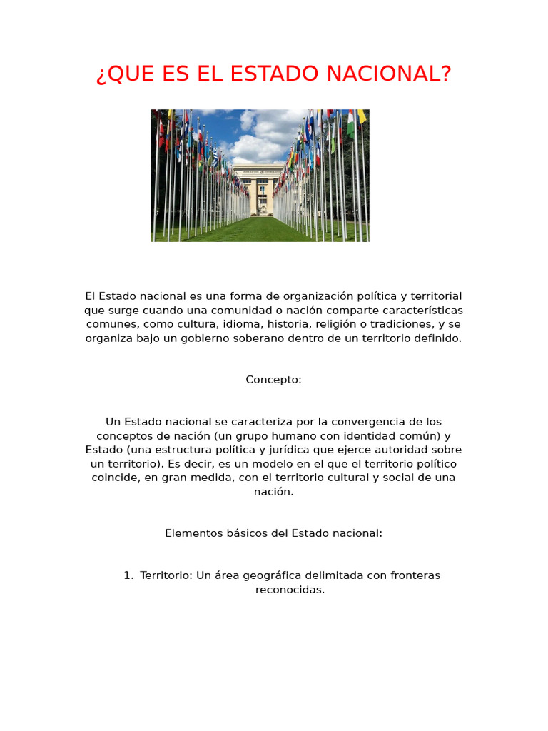 ¿Que Es El Estado Nacional? | PDF | Nación | Ecuador