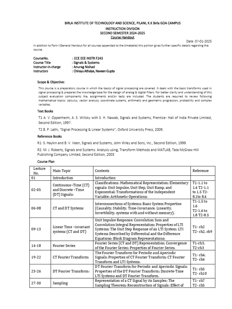 Eee Ece Instr f243 - Sas | PDF | Laplace Transform | Fourier Transform