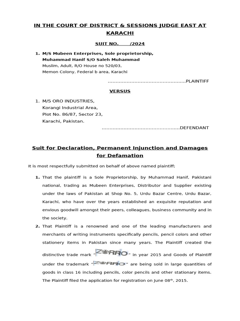 Defamation Lawsuit Against ORO Industries | PDF | Defamation | Affidavit