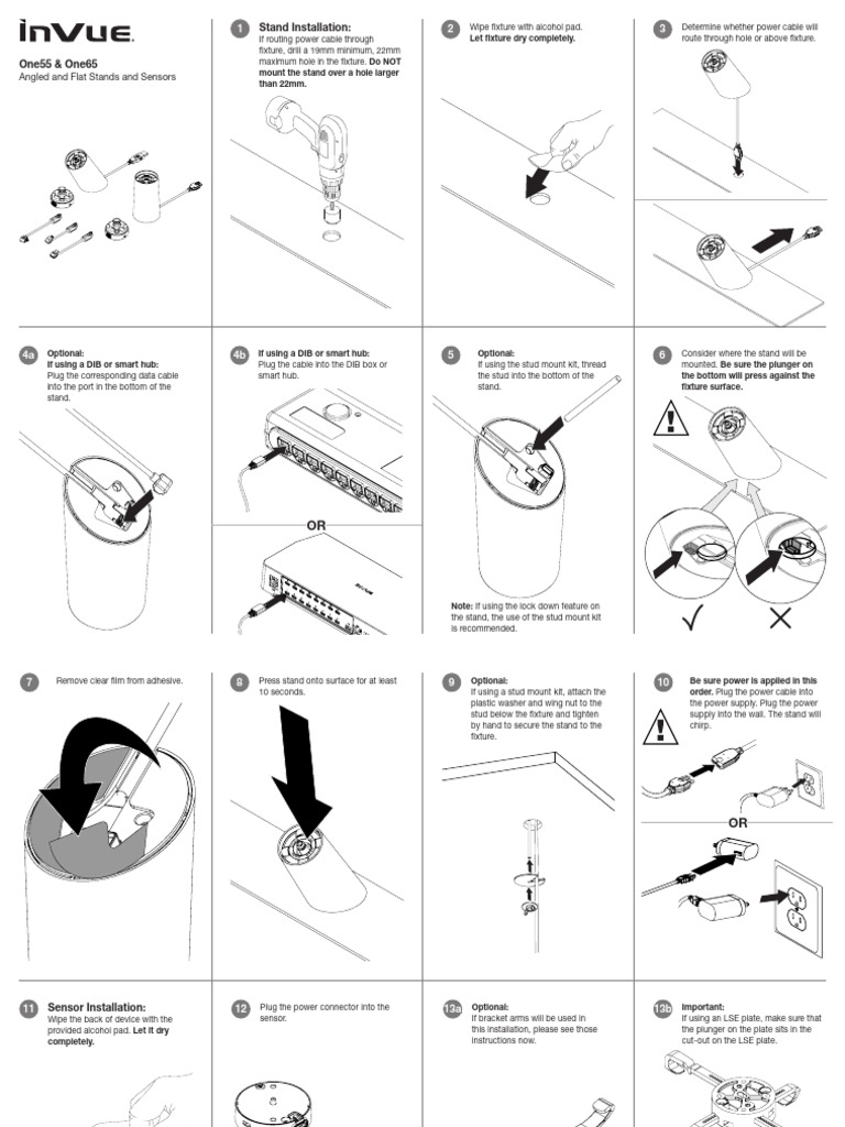 One55 & One65 Stand and Sensor Setup | PDF | Equipment | Electrical ...