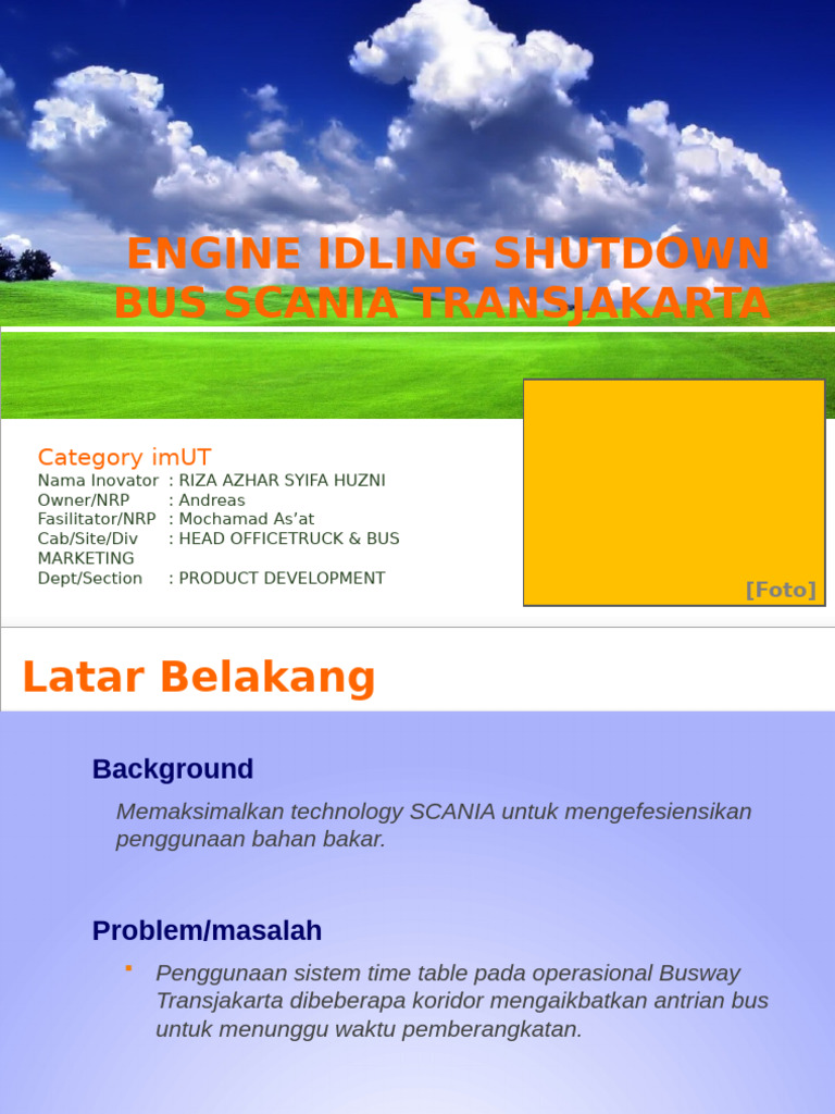 Inovasi Shutdown Idling Bus Scania | PDF