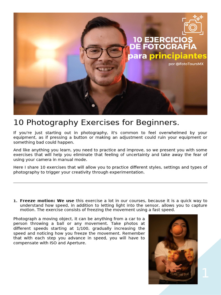 10 Beginner Photography Exercises | PDF | Exposure (Photography) | Camera