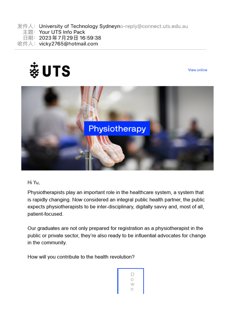 UTS Graduate Health Programs Overview | PDF