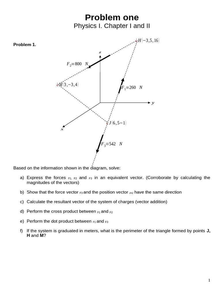 Physics Problems on Force Vectors and Tensions | PDF | Force | Tension ...