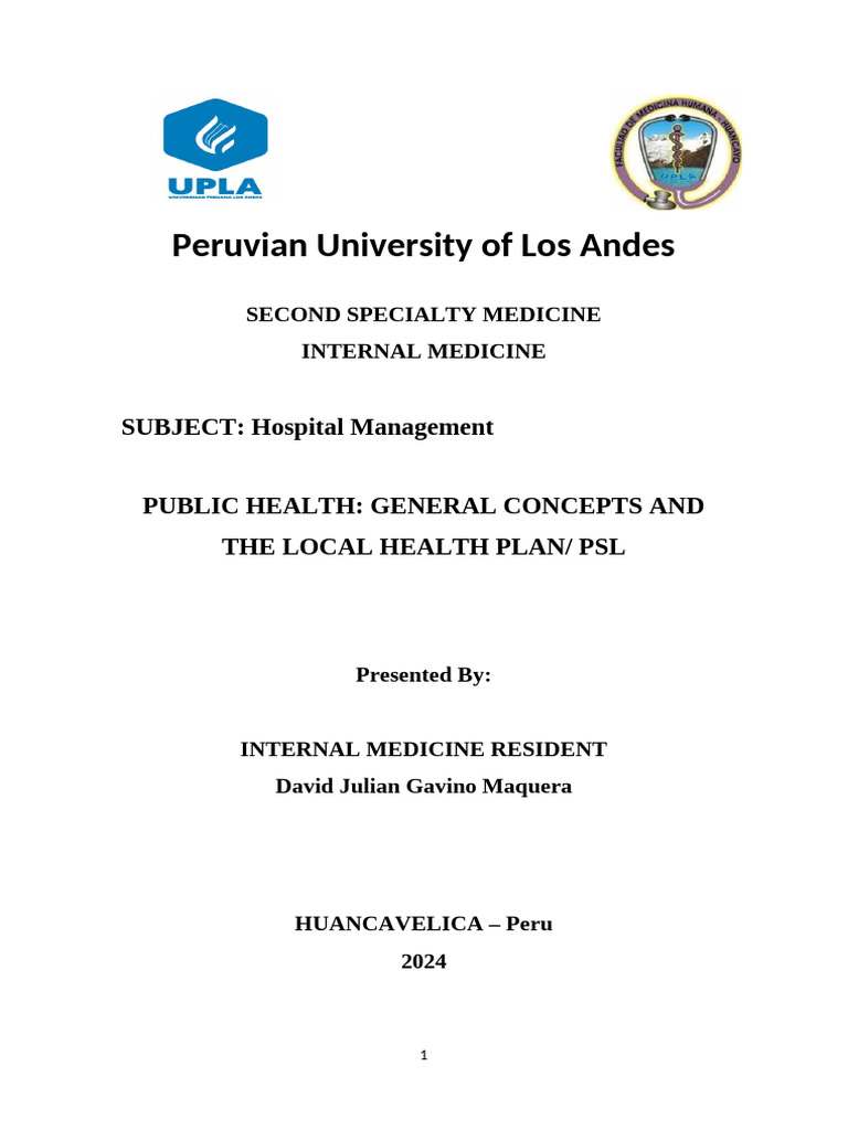 Public Health and Local Health Plan Guide | PDF | Public Health ...