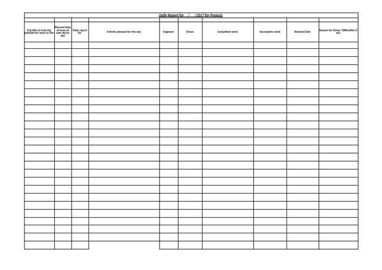 Daily Project Report Summary | PDF