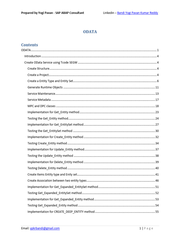 OData Service Development | PDF | Parameter (Computer Programming ...