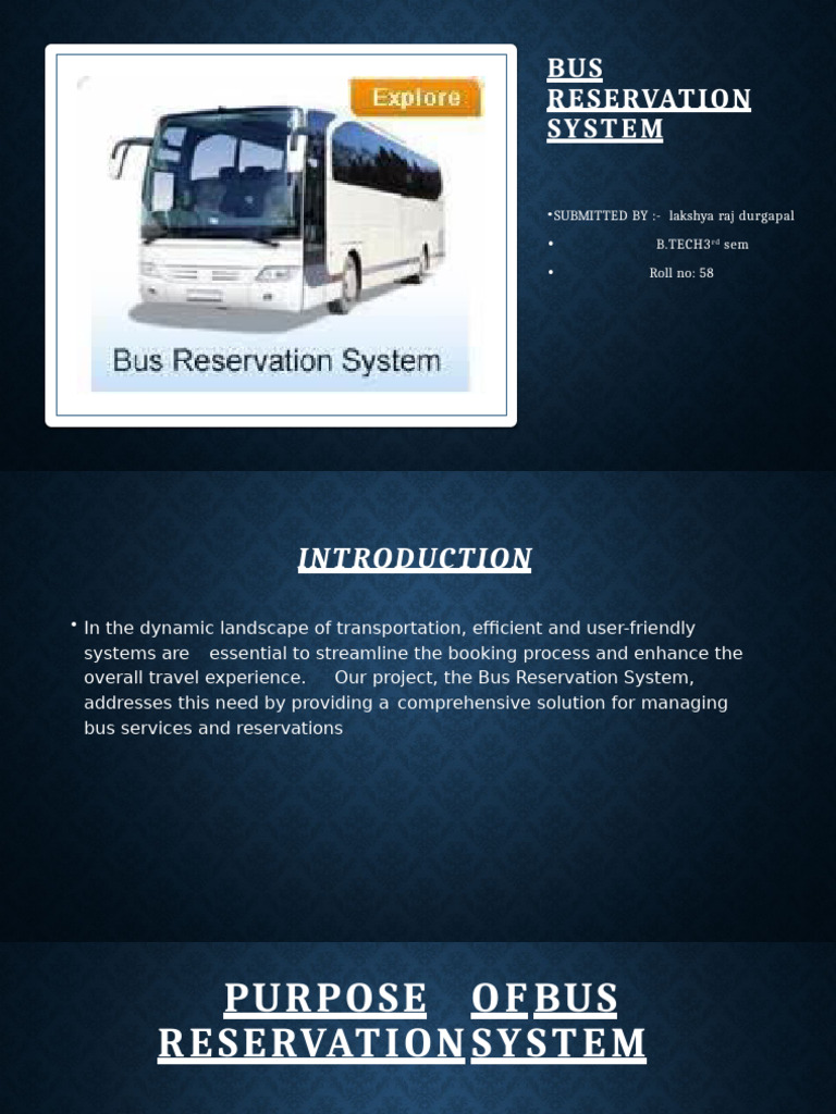 Bus Reservation System | PDF | Mobile App | Artificial Intelligence