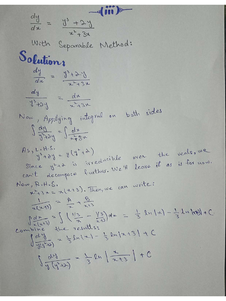 Differential Equation Assignment 1 Pdf