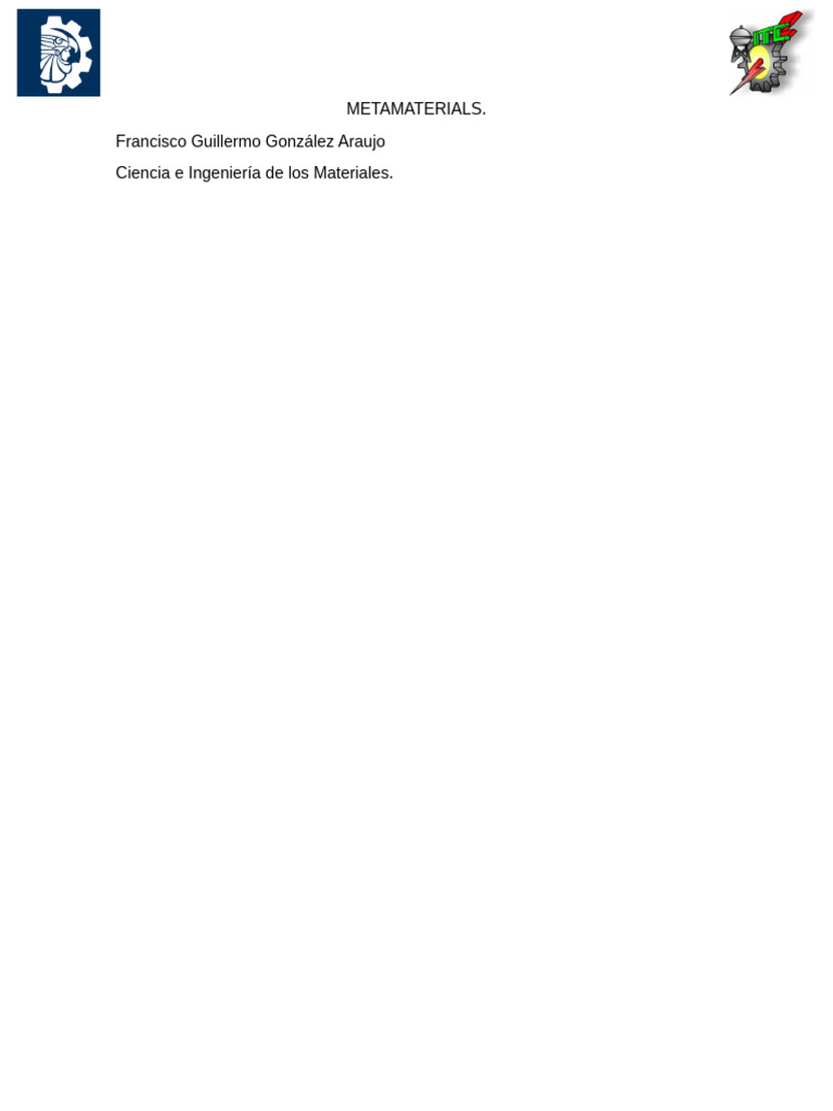 Metamateriales: Innovaciones y Aplicaciones | PDF | Metamaterial | Óptica