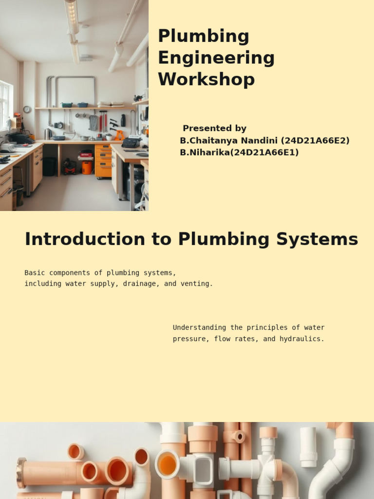 Plumbing Workshop for Engineers | PDF