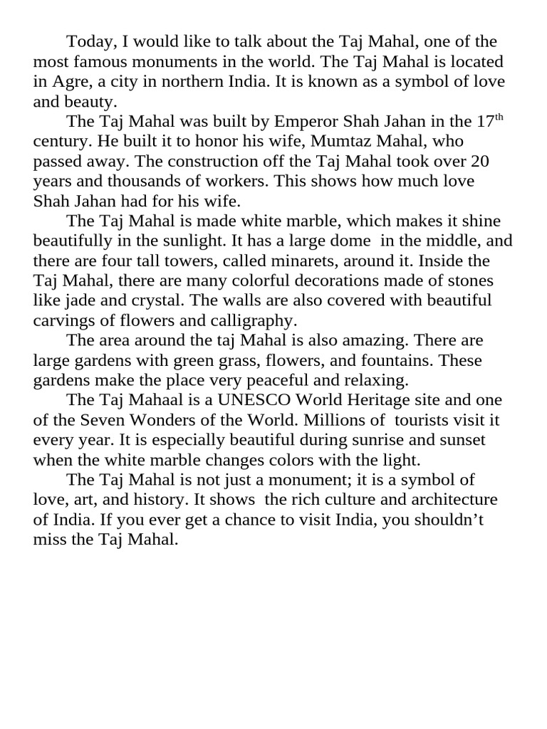 TAJ-MAHAL | PDF
