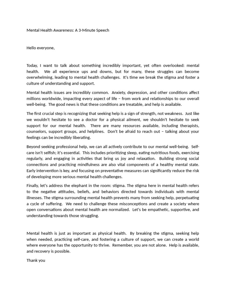 mental-health-awareness-speech-pdf