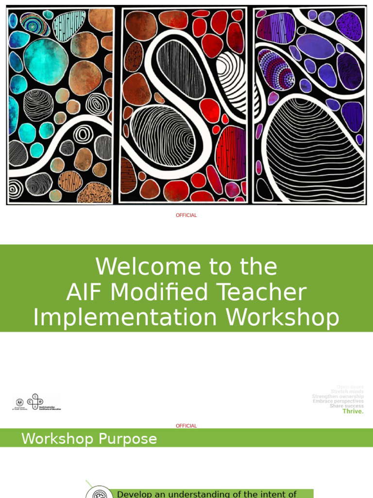 AIF Modified Teacher Implementation Workshop | PDF | Learning ...