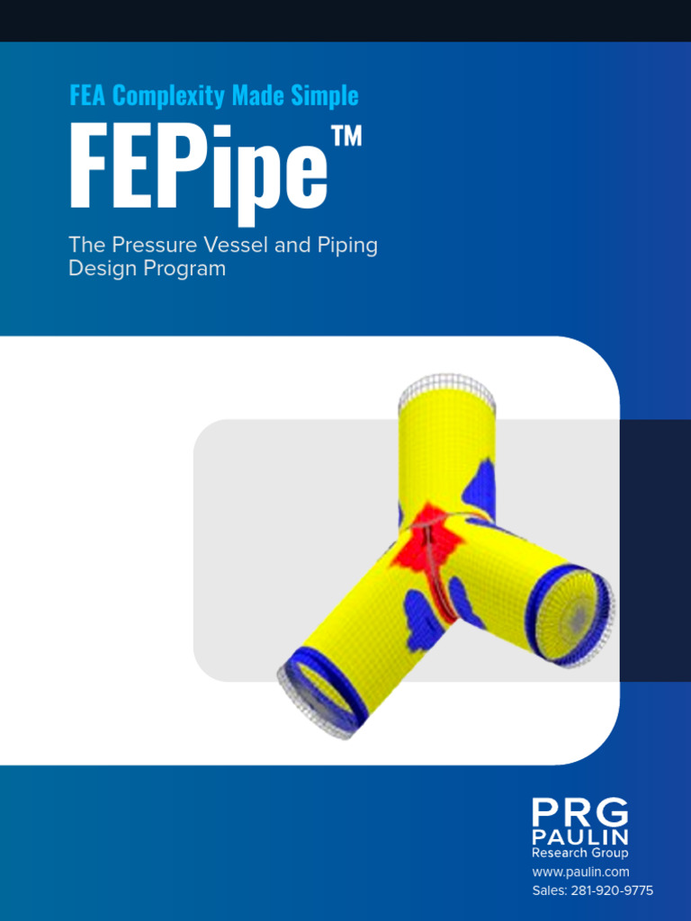 FEPipe - Technical Specs | PDF | Fatigue (Material) | Finite Element Method