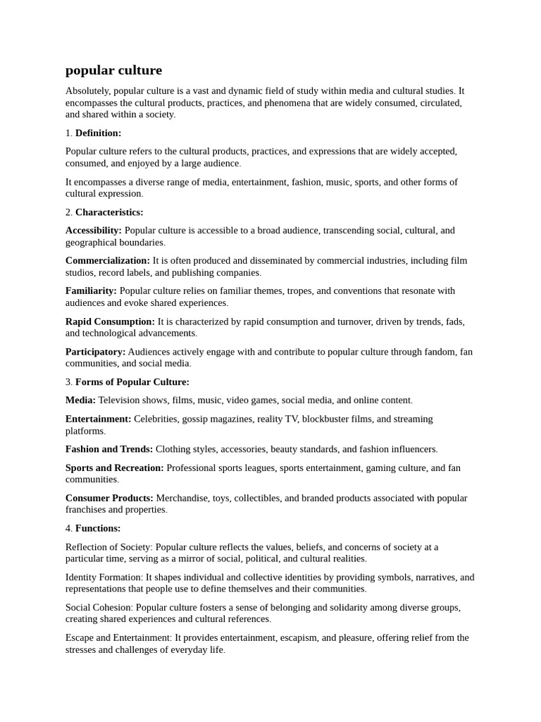 3.Popular Culture | PDF | Popular Culture | Fashion