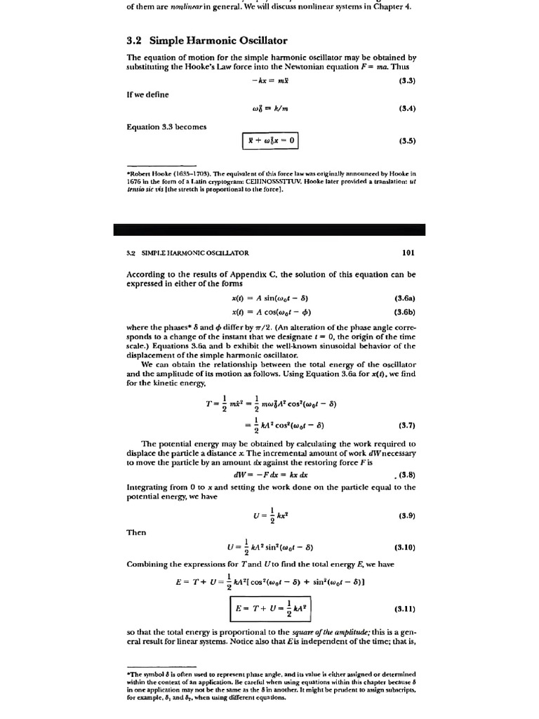 Simple and 2D Harmonic Oscillator | PDF
