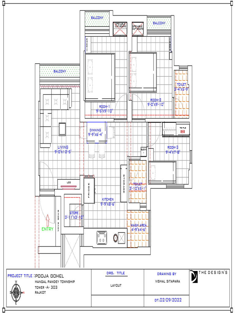 Interior Design Layout Plan Details | PDF
