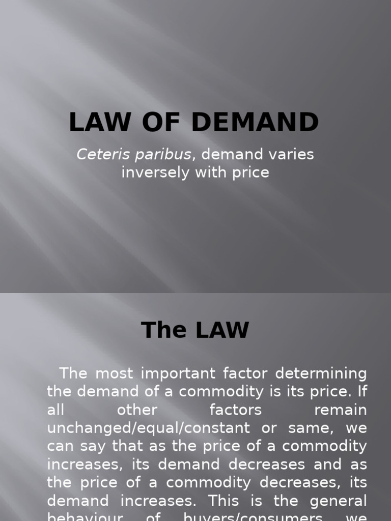 Understanding the Law of Demand | PDF | Demand | Demand Curve