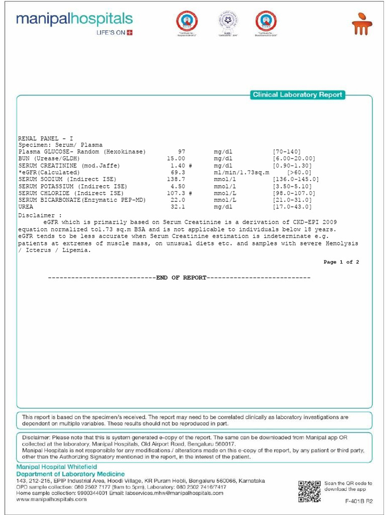Name: Registration No: Patient Episode: Referred By: Age: Lab No ...