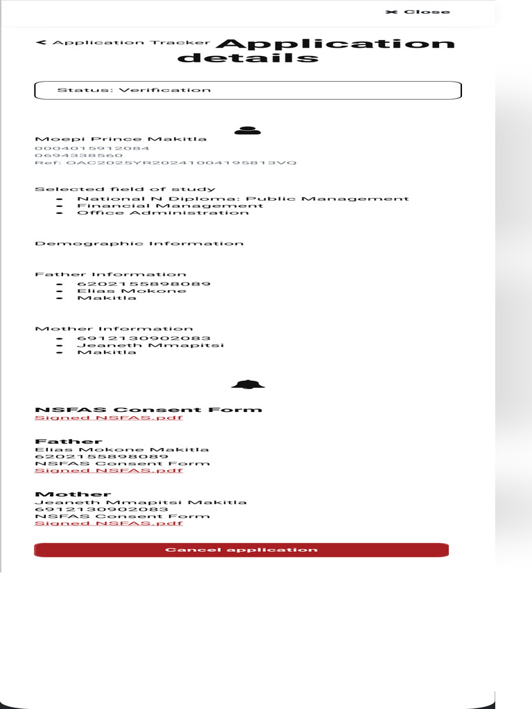 NSFAS Application Tracker Guide | PDF