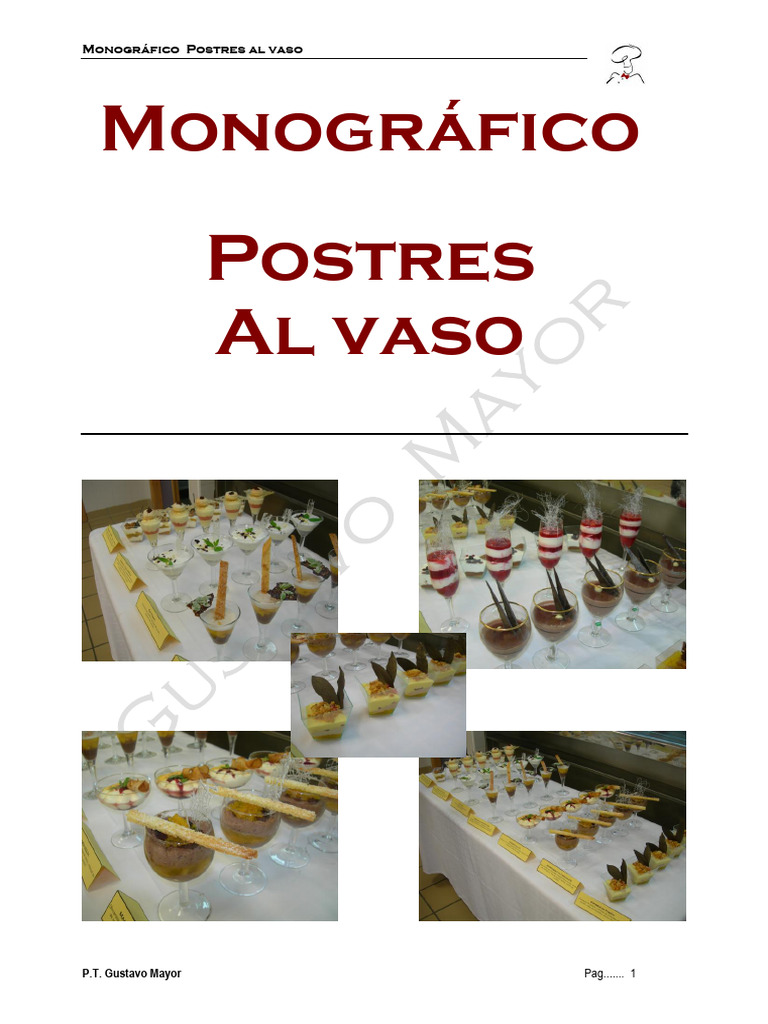 Monográfico de Postres en Vaso | PDF | Confitería | lactoso