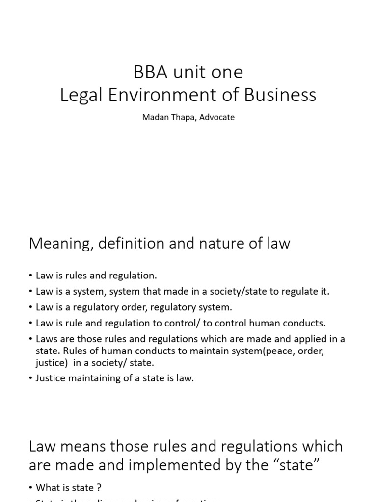 Legal Environment of Business Overview PDF Sources Of Law