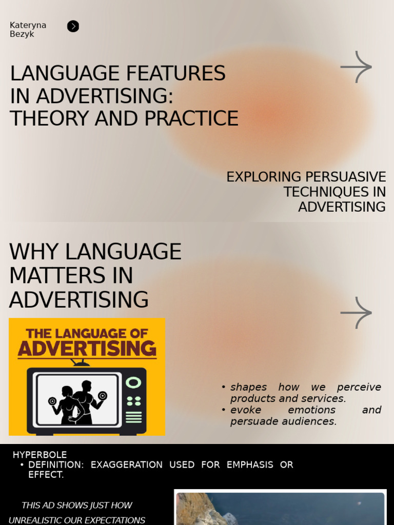 Language Techniques in Advertising | PDF | Ambiguity | Communication