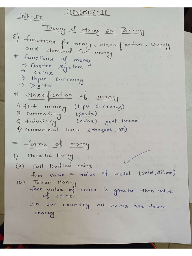 Unit 2 and 4 Short Notes Economics 2 | PDF
