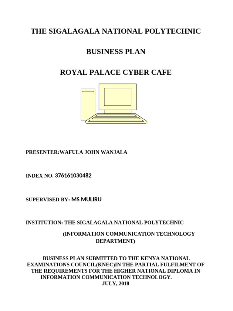 Royal Palace Cyber Cafe Business Plan | PDF | Employment | Pricing