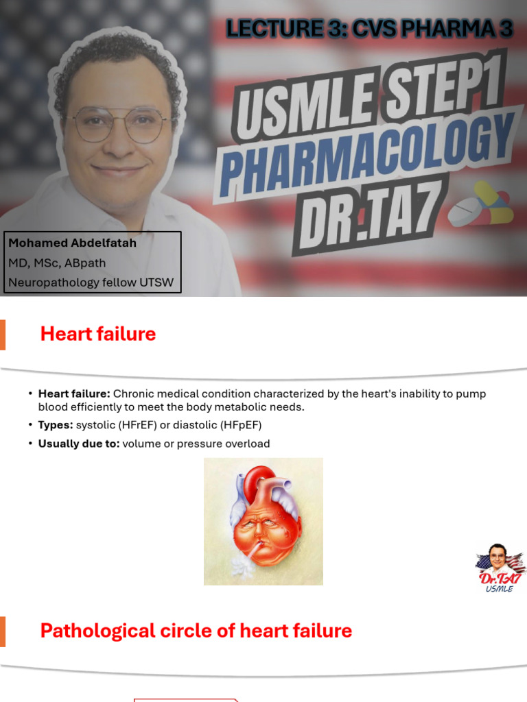 Lecture 3 - CVS Pharma 3 | PDF | Heart Failure | Heart