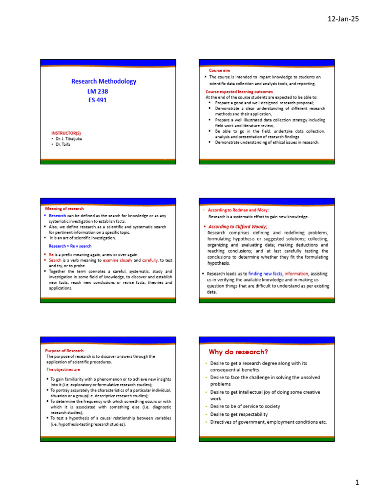 Research Methodology Overview for LM238 | PDF | Methodology | Hypothesis
