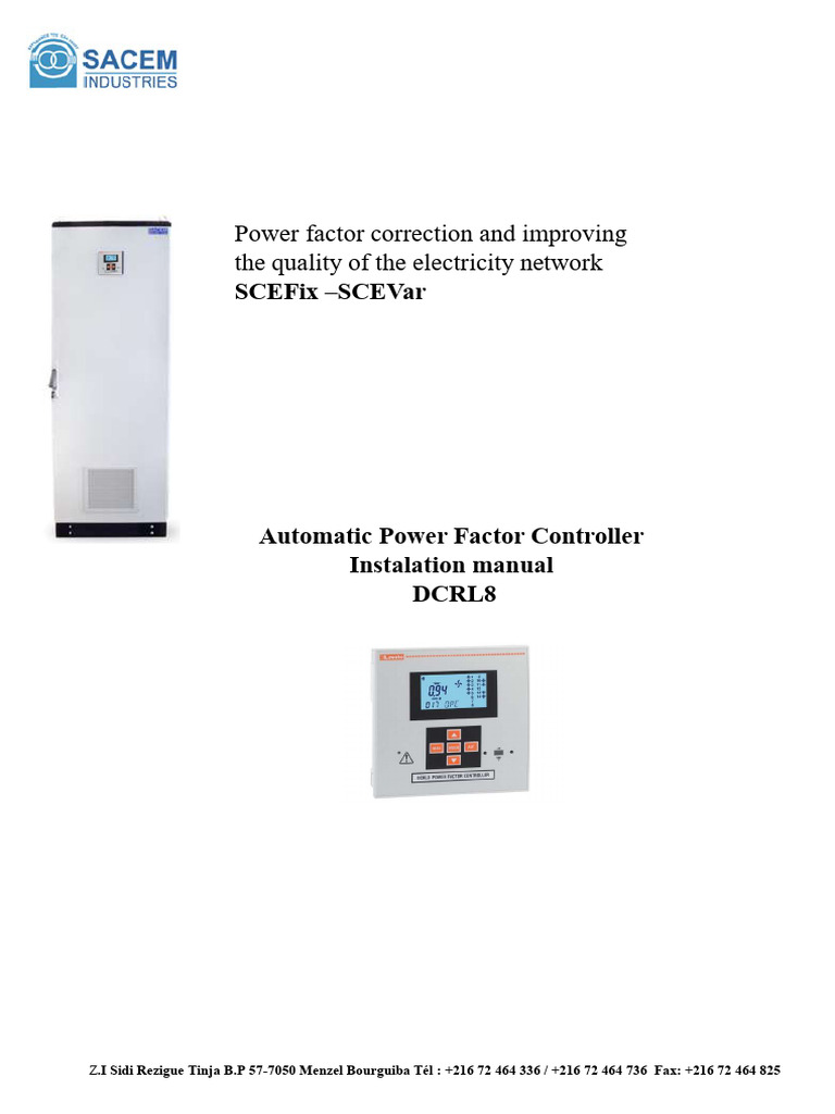 Automatic Power Factor Controller Manual | PDF | Capacitor | Password