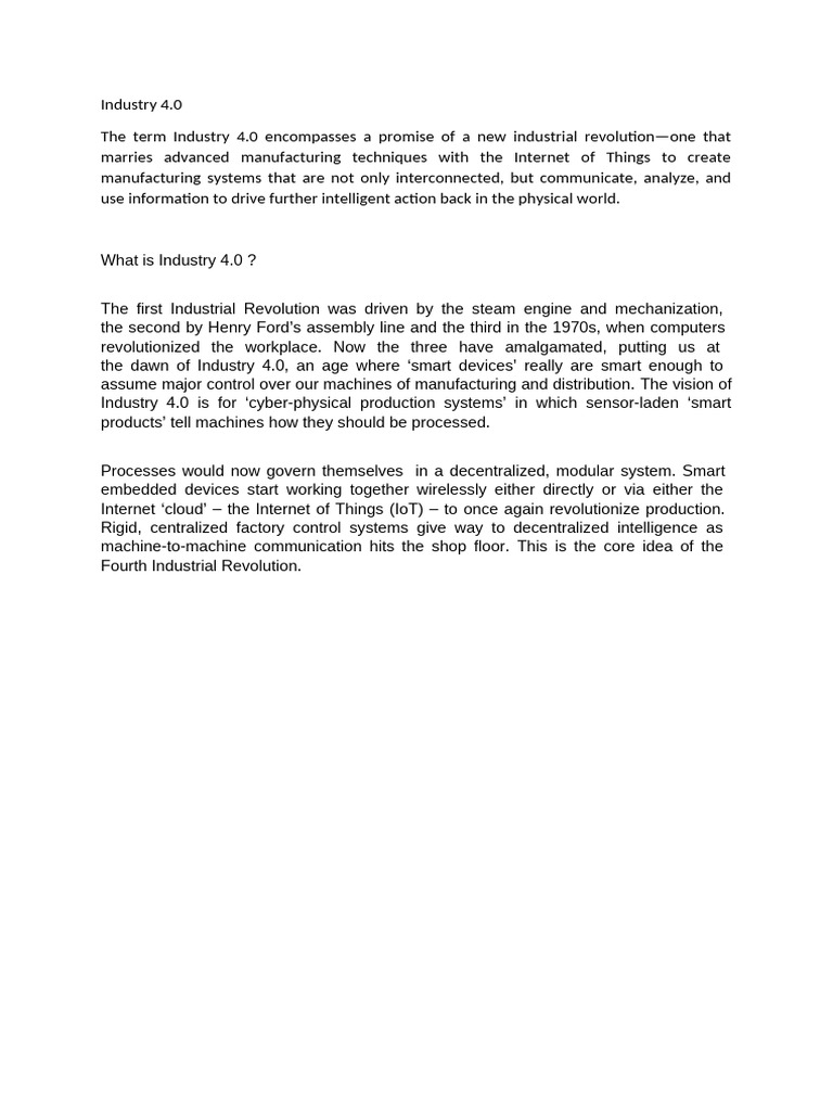 Understanding Industry 4 0 Revolution Pdf