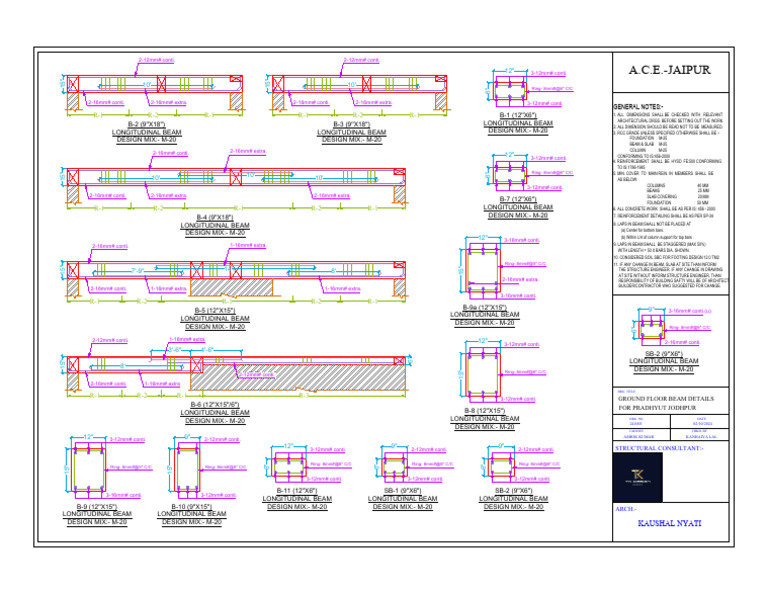 M-20 Longitudinal Beam Design Details | PDF | Structural Engineering ...