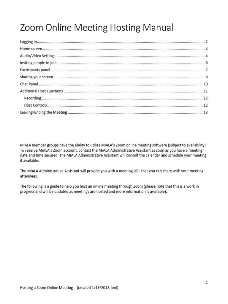 Zoom Meeting Hosting Guide | PDF | Button (Computing) | Software